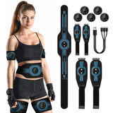 EMS Muscle Stimulator Toner Abdominal Toning Belt Body Slimming Massager Belly Waist Back Arm Leg Fitness Massage USB Recharge