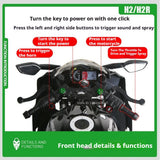 1:9 Scale H2R Motorcycle Model Toy Car Alloy Body Ignitable Start Spray Motor Models Shock Absorption Vehicles