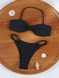 ZRTAK Sexy Lace Bordered Bikini Micro Thongs Bathing Suit Swimsuit Women Biquini Bandage Beachwear Swimwear 2 Piece Bikini Sets