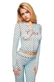 Gia Slim-Fit Letter Print Topstitching Design Hooded Zip-Up Jacket and Pants Set