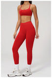 2PCS Yoga Suit Women Tracksuit Sports Bra High Waist Leggings Outfit Gym Set Fitness Athletic Wear Workout Clothes Sportswear