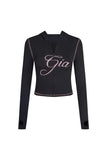 new shoulder letter printed open thread design slim fit hooded zipper short jacket shorts set