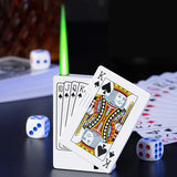 Creative Playing Cards Ace of Spades Lighter Windproof Poker Design Refillable Butane Lighter Fun Toy for Smoking Accessories