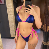 Shiny Sequin Brazilian Cheeky Bikini Women Swimwear Female Swimsuit Two-Pieces Bikini Set Bather Bathing Suit Swim Lady V3861