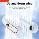 Hanging Neck Fan Digital Display Power Ventilador Bladeless Neckband Fan Portable Mini Air Cooler USB Rechargeable Electric Fans
