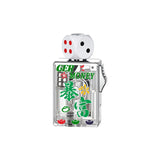 Rotating Dice Mahjong Stereoscopic Design Windproof Red Flame Butane Gas Lighter Pull down Ignition Outdoor Fun Lighters