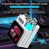 GAMINJA Powerful Bluetooth Speaker Bass Wireless Outdoor Speakers LED Display Screen with RGB Desktop Subwoofer