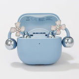 New Elegant Flower Shaped Headphone Rhinestones Buckles Clip On Attachment For FreeClip 1 2 Zircons Embellishment