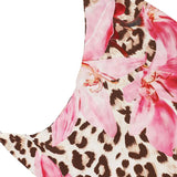 New Women's Dresses Summer Sexy Backless Print Leopard V-Neck Dress Streetwear Fashion Halter Lace-up Female Dresses Clothing