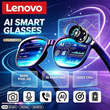 Lenovo Smart AI Glasses 800W HD 8K Shooting Camera Photo Video Voice Call Translation Waterproof Bluetooth AI Motorcycle Glasses