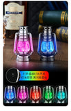 Retro Glow in The Dark Horse Light Inflatable Lighter with Grinding Wheel Inflatable Transparent Chamber LED Color Light Lighter