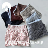 Women's High Waisted Leopard Print Yoga Shorts — Seamless Tummy Control Workout Biker Shorts for Gym, Fitness, and Running