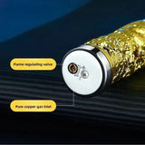 Metal Relief Lantern Inflatable Lighter Portable Windproof Butane Turbine Torch Jet Blue Flame Cigar Tool Fashionable Men's Gift