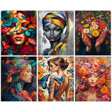 GATYZTORY DIY Painting By Numbers Figure Handpainted Acrylic Paint Women On Canvas Home Wall Art For Living Room DIY Gift