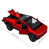 1:36 Cybertruck Toys Off Road Vehicle Die Cast Model Car Beach Motorcycle Hobby Collectible Birthday Gift For Boy