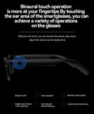 Lenovo AI Smart Wireless Glasses Bluetooth Sunglasses Remote 8K Control Touch Photo Camera Recording Voice Assistant Translator