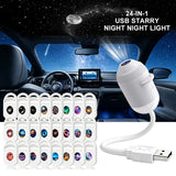HD Smart Dynamic 3D Holographic Night Light Projector 2-IN-1 360° Adjustable Galaxy & Ocean Projector for Bedroom Ceiling