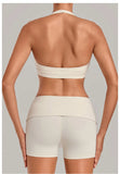 Halter Yoga Bra Women's Backless Sports Fitness Underwear Breathable Runnings Push Up Crop Top Female Yoga Workout Underwear