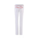 Gia 26SS Slim Fit Letter Printed Open Thread Design Hooded Zipper Short Jacket Pants Set
