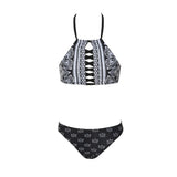 Printed Sexy Swimsuit, Two-Piece Thong, Strapless Through Swimming Beach, Separate Swimsuit Sexy Women's Clothes
