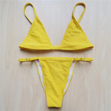 Extreme String Mini Micro Adjustable Strap Bikini Female Swimsuit Swimwear Women Two-Pieces Bikini Set Bather Bathing Suit V516C