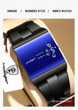 POEDAGAR Top Rectangle Original Men Watch Waterproof Fashion Man Wristwatch Stainless Steel Quartz Sport Men's Watches+Box Reloj