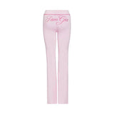 gia slim fit letter printed open thread design hooded zipper short jacket pants set