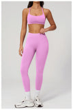 2PCS Yoga Suit Women Tracksuit Sports Bra High Waist Leggings Outfit Gym Set Fitness Athletic Wear Workout Clothes Sportswear