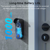 Tuya WiFi Home Smart Video doorbell Outdoor bidirectional HD door eye camera 1080P support SD card cloud storage waterproof