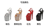 Korean Style Nightclub Catwalk Shoes 20 Cm Waterproof Platform Hentiangao High Heel Sandals Middle Eastern Fashion And Elegant