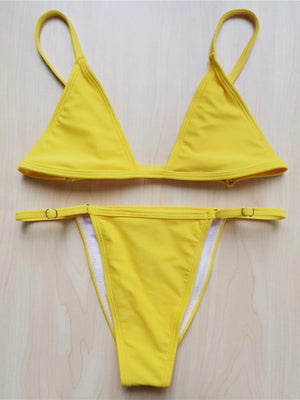 Extreme String Mini Micro Adjustable Strap Bikini Female Swimsuit Swimwear Women Two-Pieces Bikini Set Bather Bathing Suit V516C