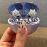 【1Pair Butterfly Rhinestone Decor For Clip On Earbuds Open Ear Accessories Removeable DIY Earphone Decoration】