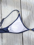 Miyouj Triangle Swimwear Sexy Swimsuits Solid Bikini String Bathsuit Women's Two Piece Suit Push Up Swimsuit High Cut Bikini Set