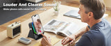 Magnetic Induction Speaker Phone Stand Wireless Bluetooth Phone Holder Amplifier Portable Desk Speaker RGB Light 5000mAh Battery
