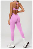 2PCS Yoga Suit Women Tracksuit Sports Bra High Waist Leggings Outfit Gym Set Fitness Athletic Wear Workout Clothes Sportswear