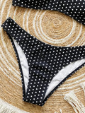 Sexy Polka Dot Print Bikini Set for Women Quick Dry Low Waist Push Up Swimwear Beach Vacation Bathing Suits for Females