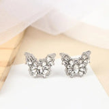 【1Pair Butterfly Rhinestone Decor For Clip On Earbuds Open Ear Accessories Removeable DIY Earphone Decoration】