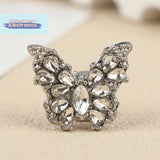 【1Pair Butterfly Rhinestone Decor For Clip On Earbuds Open Ear Accessories Removeable DIY Earphone Decoration】