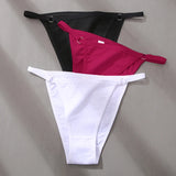 FINETOO 3Pcs/set Women's Cotton Panties Low Waist Bikini Briefs M-2XL Ladies Underwear Female Soft Solid Underpants Lingerie New