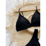 New Sexy Bow Thong High Cut Bikini Female Swimsuit Women Swimwear Two-Pieces Bikini Set Padded Bather Bathing Suit Swim V3490