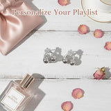 Earrings For Ear Clip Earphone Rotating Flower Blossoms Shining Decorations