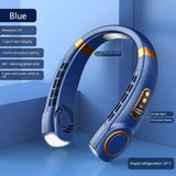 Mini Hanging Neck Fan Portable Bladeless Neck Fan Air Cooler Digital Display Rechargeable Air Conditioner Neck Ventilator
