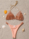 Halter Jewelled Sequins Diamond Bikini Women Swimsuit Female Swimwear Two Pieces Bikini Set Mini Micro Bathing Suit Swim Lady