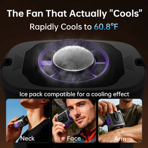 MUXNW Ventilador Waistban Rechargeable Clip-On Waist Fan with Ice Cooling Plate, 8000mAh Portable Hands-free Belt Fan for Campin