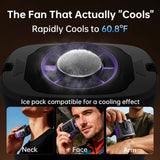 MUXNW Ventilador Waistban Rechargeable Clip-On Waist Fan with Ice Cooling Plate, 8000mAh Portable Hands-free Belt Fan for Campin