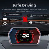 P17 HUD OBD2 GPS On-board Computer Car Electronics Accessories Head Up Display Vehicle Speed Voltage With Overspeed Alarm Gauge