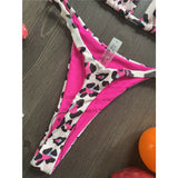 Leopard Extreme String Mini Micro Thong Bikini Female Swimsuit Women Swimwear Two-Pieces Bikini Set Bather Bathing Suit V5072