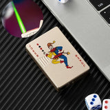 Creative Playing Cards Ace of Spades Lighter Windproof Poker Design Refillable Butane Lighter Fun Toy for Smoking Accessories