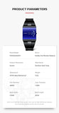 POEDAGAR Top Rectangle Original Men Watch Waterproof Fashion Man Wristwatch Stainless Steel Quartz Sport Men's Watches+Box Reloj