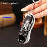 Innovative Personalized Basketball Shoe Keychain Lighter, Stylish Inflatable Windproof Jet Lighter Bag Hanging Ornament for Men